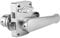 Kuuleyn Serratura per porta del bagno, 21 mm/0,8 pollici + ABS Set di serratura a leva per porta del bagno Manopola per bagno Cromo lucido per camper Yacht RV - Argento