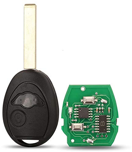 ProPlip Llave completa con electrónica programada Compatible con Mini Cooper R50 R53 433MHz Mando a distancia en blanco …