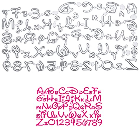 Stanzschablone Alphabet Groß und Klein,Metall Stanzformen Buchstaben Zahlen Schneiden Prägeschablonen Prägung Schablone Stanzschablonen für DIY Sammelalbum Scrapbooking Foto Album Papier Karten Deko