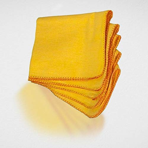 Milosc Jumbo Yellow Duster 100% Cotton Cleaning Cloth For Cleaning Thick & Soft Kitchen Cleaning Towel Multi Surface Dusting Cloth 35 x 45 cm 14X18 (24)
