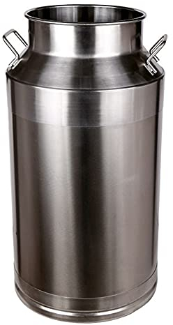 Milchtransportdose Lebensmittelqualität Edelstahl Weineimer Eimer Milchkanne Tragekrug Fass 15L-60L, für Zuhause und Geschäft,60L
