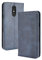DESSEN Hülle für LG Q7/Q7+/Q7 Plus/Q7a, Premium Retro Wallet Style TPU/PU Leder Faltbare Handyhülle Phone Case mit Standfunktion und Kartenfach Schutzhülle. Blau