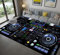 Moderne Wohnzimmer Schlafzimmer Küche Teppich Kreative DJ Musik Muster Bodenmatte Schwarz Blau CD Musik Teppich Männer Schlafzimmer Teppich Spiel Matte Läufer Yoga Matte (Farbe 1,160x200 cm)