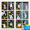 510 PCS Osterhasen Fensteraufkleber, doppelseitiger Druck Eierjagd Spiel Dekoration keine Rückstände Osterferien Abziehbilder Partyzubehör Zubehör für Home Office Shop (12 Blätter)