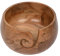 EDHAS Acacia Wood Yarn Bowl Holder | Handmade Holder with Holes | Yarn/Wool/String Storage Accessory (17.78cm x 17.78cm x 10.16cm)
