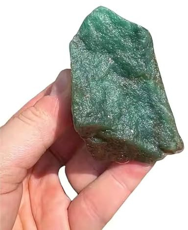 TENET - Piedra natural en bruto para meditación Reiki (jade verde oscuro 4-5 cm)
