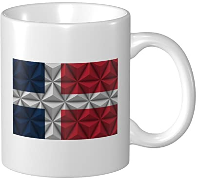 Die Flagge des Saarlandes mit Polygon-Effekt, Kaffeetasse, 11 oz, doppelseitig bedruckte Tassen, Teetasse für tolle Geschenke, Büro, Zuhause, Kaffeetassen