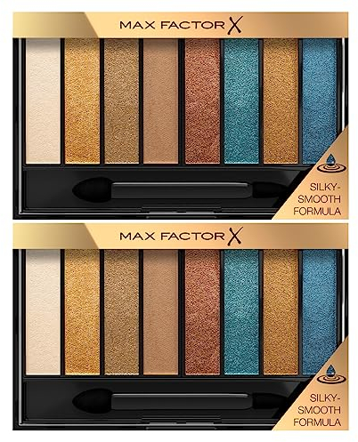 Max Factor Masterpiece Nude Palette 8 Ombretti dal Colore Intenso Sfumabile Formula Cremosa Sfumabile 3 Finish Tonalità Colore Peacock Nudes - 2 Confezioni