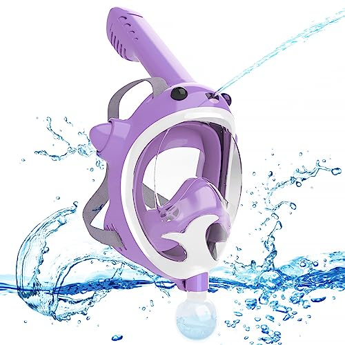 Joketo Schnorchelmaske Vollmaske für Kinder-Wasserblaster-Schwimmbad Spielzeug-Vollgesichtsmaske Schnorchelausrüstung für Kinder