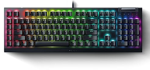 Razer BlackWidow V4 X – Mechanische Gaming-Tastatur: grüne Schalter taktil und klickend – 6 dedizierte Makro-Tasten – Chroma RGB – Doubleshot ABS-Tastenkappen – Medien-Steuerungen – Schalldämpfung &