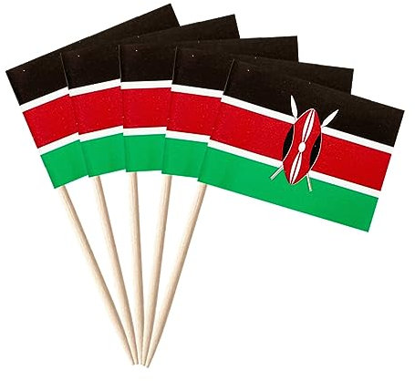 stidsds 100 pz bandiera Kenya Kenya stuzzicadenti bandiere mini piccole keniota cupcake topper bastone bandiere banner partito cocktail frutta decorazione