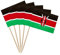 stidsds 100 Stück Kenia Flagge Kenia Zahnstocher Flaggen Mini Kleine Kenianische Cupcake Topper Stick Flaggen Banner Party Cocktail Obst Dekoration