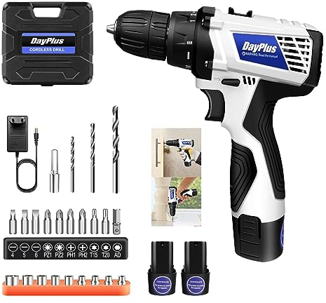 Akkuschrauber 12V Akku Bohrschrauber Set Professional AQkkuschrauber Klein Akkubohrer mit 2 Akkus und Ladegerät 1,3Ah, 45Nm Drehmoment, 18+1 Drehmomenteinstellung, Mini Akkuschrauber für Reparatur DIY