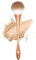 Pinceau de maquillage pour poudre (or rose)