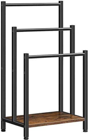 échelle Porte Serviette Porte Serviette sur Pied Échelle De Couverture Autoportante À 3 Niveaux, Porte-serviettes, Support De Couverture Avec Étagère Pour Salle De Bain Support Serviette Salle de Bain