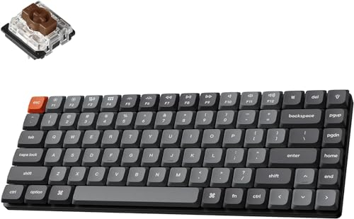 Keychron K3 Max QMK/VIA Kabellose Mechanische Tastatur, 75% Layout programmierbar, Weiße LED, Gateron Brown Switch, Aluminium-Rahmen Bluetooth/USB-C Gaming-Tastatur für Mac Windows Linux