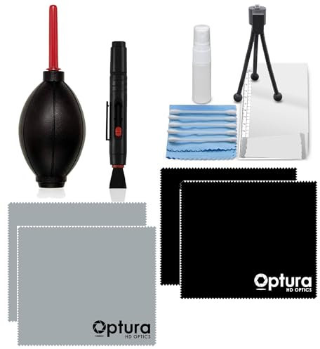 OPTURA HD Professional Cleaning Kit for DSLR Cameras and Sensitive Electronics Bundle with Spray Lens and LCD Cleaner - Camera Accessories,Telescope, Magnifying Glass, Ph & Photography Accessories