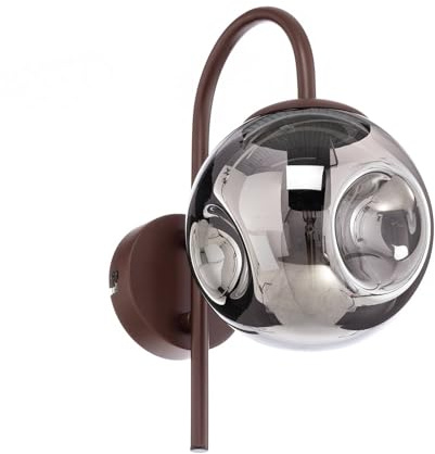 Lindby Wandleuchte, Wandlampe Innen Valentina (Design Modern) in Braun aus Metall (1 flammig E14) - Wandstrahler Wandbeleuchtung Schlafzimmer/Wohnzimmer Wohnzimmerleuchte
