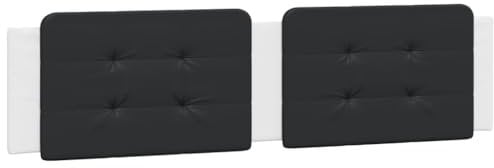 vidaXL Kissen für Kopfteil, Wandpolster Polsterpaneel Bettkopfteil, Rückenkissen Polsterkopfteil Wandkissen Schlafzimmer, Schwarz Weiß 200cm Kunstleder
