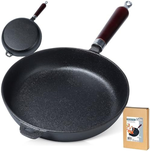 Vilde Gusseisenpfanne Eisenpfanne Grillpfanne Bratpfanne aus 24 cm | Gusseisen Cast Line