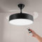 Ventilador con Luz Lámpara LED 72W Ventilador Invisible Ultra Silencioso con Mando a Distancia y Palas Retráctiles Luz Fría/Neutra/Cálida Interiores Plafón lluminación (Negro Mate)