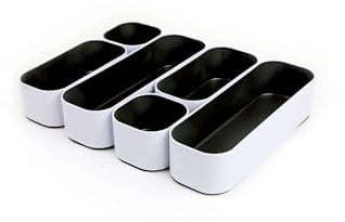Three by Three Stacking Bin Set of 6 - Versatile Metal Storage Bins for Home & Office | Stackable Design, Durable & Space-Saving | Ideal for Organizing Supplies, Tools, & Accessories, 2 Tall, Black