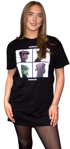 Rock Off officially licensed products Gorillaz Demon Days T Shirt Dress XL Black