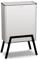 KLARSTEIN Yuma Cubos de Basura - 30L con Filtro de Olores, Cubo Interior Extraíble, Pulsador, Diseño Elegante, Contenedor de Cocina, Blanco