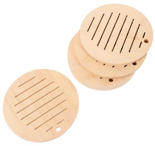 ABOOFAN 6stücke Holz Tischsets Rustikale Tischunterlagen Holz Topfsets Esstisch Dekoration Platzsets Für Haushalt Und Restaurant