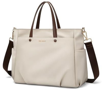 GOLF SUPAGS Sac Fourre-Tout Pour Ordinateur Portable 15.6 Pouces, sac à Bandoulière Pour Ordinateur Pour Femme, Sac à Main élégant Pour Le Travail et Les Voyages (Abricot)