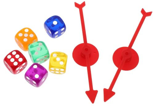 JOINPAYA 1 Satz Spielradzeiger Würfelbecher Jetons Pokermatte Würfelspiel Pokertisch unterhaltungsspiele Brettspiel Zubehör Spielzeugzubehör Plattenspieler-Anzeigen Spiel Plastikzeiger Abs