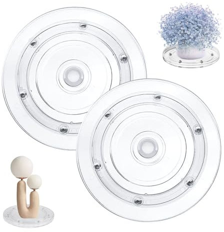 2 Drehscheibe,Universal Drehteller,15 cm Drehplatte,360 ° Drehbarer Drehteller,Mehrzweck-Drehteller Mit Stahlkugelwelle Geeignet FüR Drehteller Elektrisch,Computer,Kunsthandwerk,Vitrinen,Pflanzen