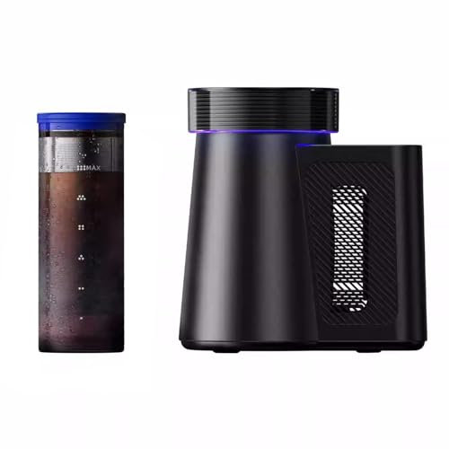 Electric Cold Brew Coffee Maker, Iced Tea and Coffee Maker Brewer, with 600 Mesh Filter, 600ml Glass Pitcher, Adjustable Temperature 0-20℃, Low-Acid Brews