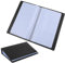 Angoily Scatola Porta Biglietti Da Visita Con Organizzatore Raccoglitori Carta Piccolo Porta Del Libro Di Biglietti Da Visita Custodia in Pelle Pagina Interna in Pvc Black