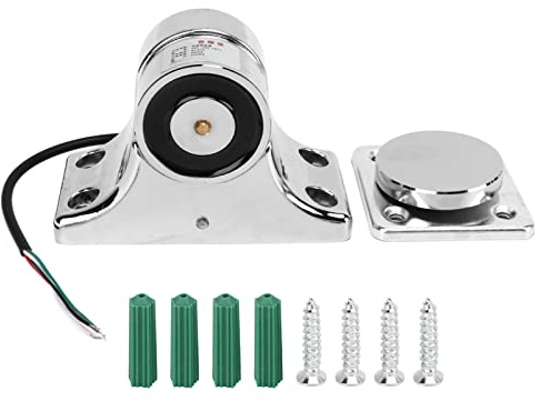 Jeffergarden Elektromagnetischer Türhalter aus Zinklegierung, 55 Kg Saugkraft, Brandschutz-Türstopper für den Heim- und Bürogebrauch