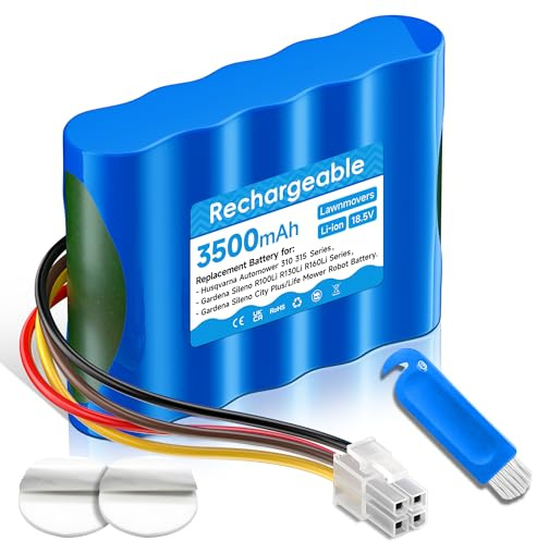 18.5V/3500mAh Mähroboter Ersatzakku für Gardena Sileno R100Li/ R130Li/ R160Li, Akku für Husqvarna Automower 310 315 315X(Jahr 2015-2018). Modell 584 82 28-02, 584 85 28-01, 584 85 28-02, 584 82 28-01