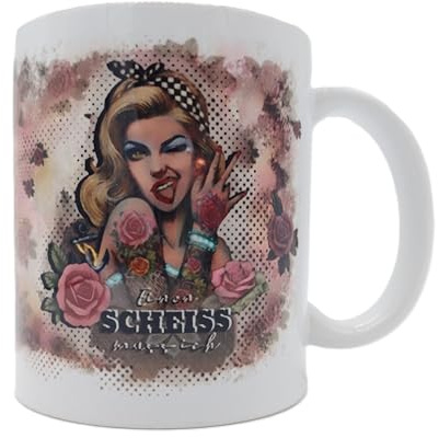 Tasse Rockabilly-Stil Einen Sch... muss ich!