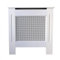 Jack Stonehouse Radiator Cover Traditional Diamond Slat MDF Wood Cabinet, White Mini