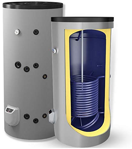 Kombispeicher kombinierter Warmwasserspeicher Standspeicher Boiler mit 1 Wärmetauscher in der Größe 200 L Liter und 3 kW Elektroheizstab