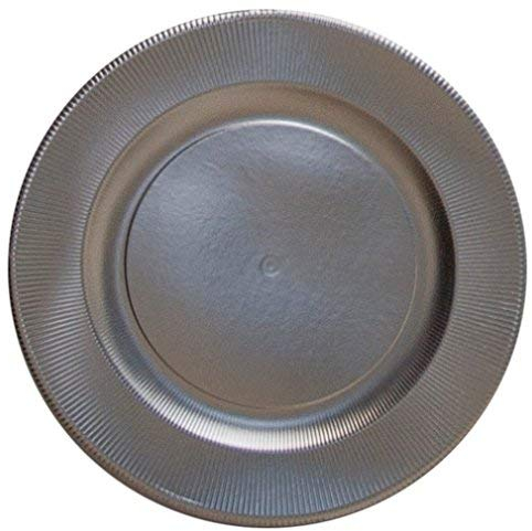 8 Sottopiatti Ø32,4cm - ARGENTO SATINATO - SOTTOPIATTO EX.TRA. in carta monouso - addobbo decoro tavola feste di compleanno, natale, matrimonio, anniversario, nozze, capodanno, party