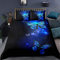 Loussiesd Mädchen Bettwäsche Set Schmetterling 135x200 cm Kinderbettwäsche Blau Butterfly Bettbezug Set Schwarz Atmungsaktiv Microfaser Betten Set inkl.1 Bettbezug und 1 Kissenbezüge 80x80 cm