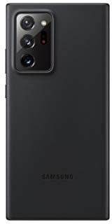 Samsung Leather Smartphone Cover EF-VN985 für Galaxy Note20 Ultra 5G Handy-Hülle, echtes Leder, Schutz Case, stoßfest, premium, schwarz - 6.7 Zoll