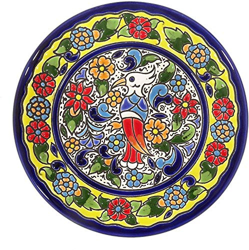 Platos Decorativos para Pared, Pintados a Mano con la técnica de la Cuerda Seca. Cerámica Andaluza. Grabado y Cerámica Española. 14 CM.51406