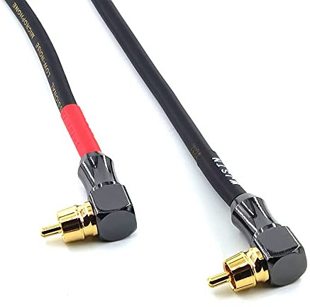 WJSTN-28 RCA to RCA Stereo Audio Adapter, hi fi Music Cable, Video/Audio Y Splitter RCA Cable (1 Female to 2 Male) 8in 1pack