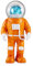 DONKEY Summerglobe | The Giant Marstronaut | Große Astronauten Figur mit Schneekugel, 30 cm hoch
