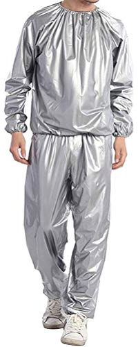 Hosuho Tuta da sauna per la perdita di peso, per fitness e palestra, anti-strappo, in PVC, per uomini e donne