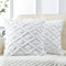 Artscope 2er-Set Dekorativ Kurze Wolle Kissenbezüge, Sanft Plüsch Samt Zierkissenbezug Luxus Dekokissen Kissenhülle Set Kissen Fall für Sofa Auto Schlafzimmer Zuhause Dekor (Reines Weiß, 40 x 40cm)