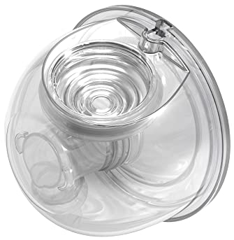 QIUXQIU Wearable Breast Pump Accessories Milk Collector Cup,Including Valve & Silicone Diaphragm & 24mm Flange & Silicone Shield & Linker kit BPA-Free QIUXQIU Pump S9/S10/S12 Parts Replace - 180ml