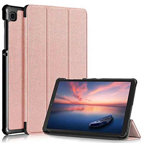 Kemocy Etui pour Samsung Galaxy Tab A7 Lite 8.7'' 2021,Housse avec Fonction de Support Coque de Protection pour Tablette Samsung Galaxy Tab A7 Lite SM-T220 SM-T225 8.7 Pouces,Or Rose