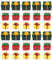 Amosfun 30pcs Mini Harz Geschenkbox Miniatur Ornament Weihnachten Tortenaufsatz Puppenzubehör Kuchenaufsatz Tortenfigur Weihnachtsfigur Dekofigur Tortendeko Kuchen Topper Baby Tauffigur